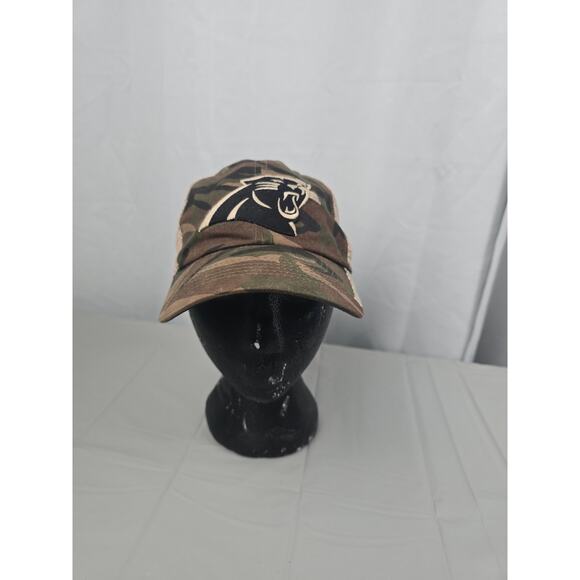 Carolina Panthers NFL‎ Team Apparel Camo Trucker Hat Snapback Adjustable - Picture 7 of 16
